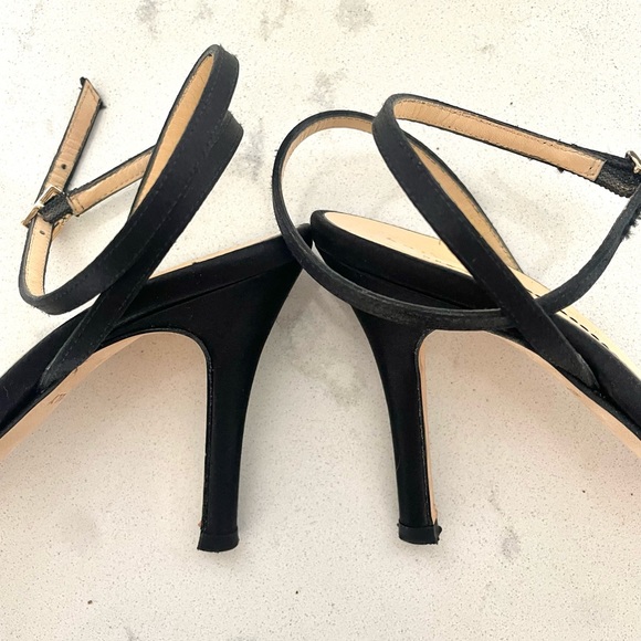 **SOLD** kate spade, black strappy sandles, 3.5” heel, size 6, gently worn - Picture 5 of 6